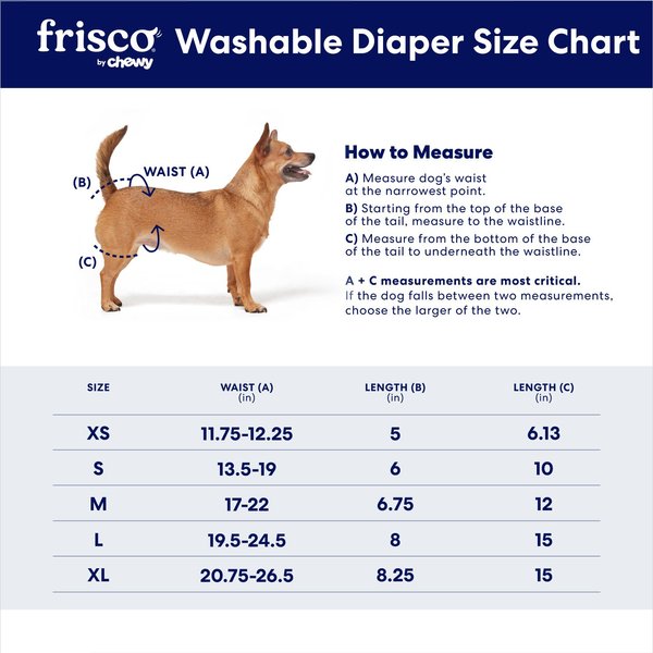 Show full view: Frisco Washable Female Diaper, X-Small, 3 count, Flamingo slide 2 of 8