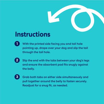 Show full view: Frisco Washable Female Dog Diaper, X-Small, 3 count slide 5 of 7