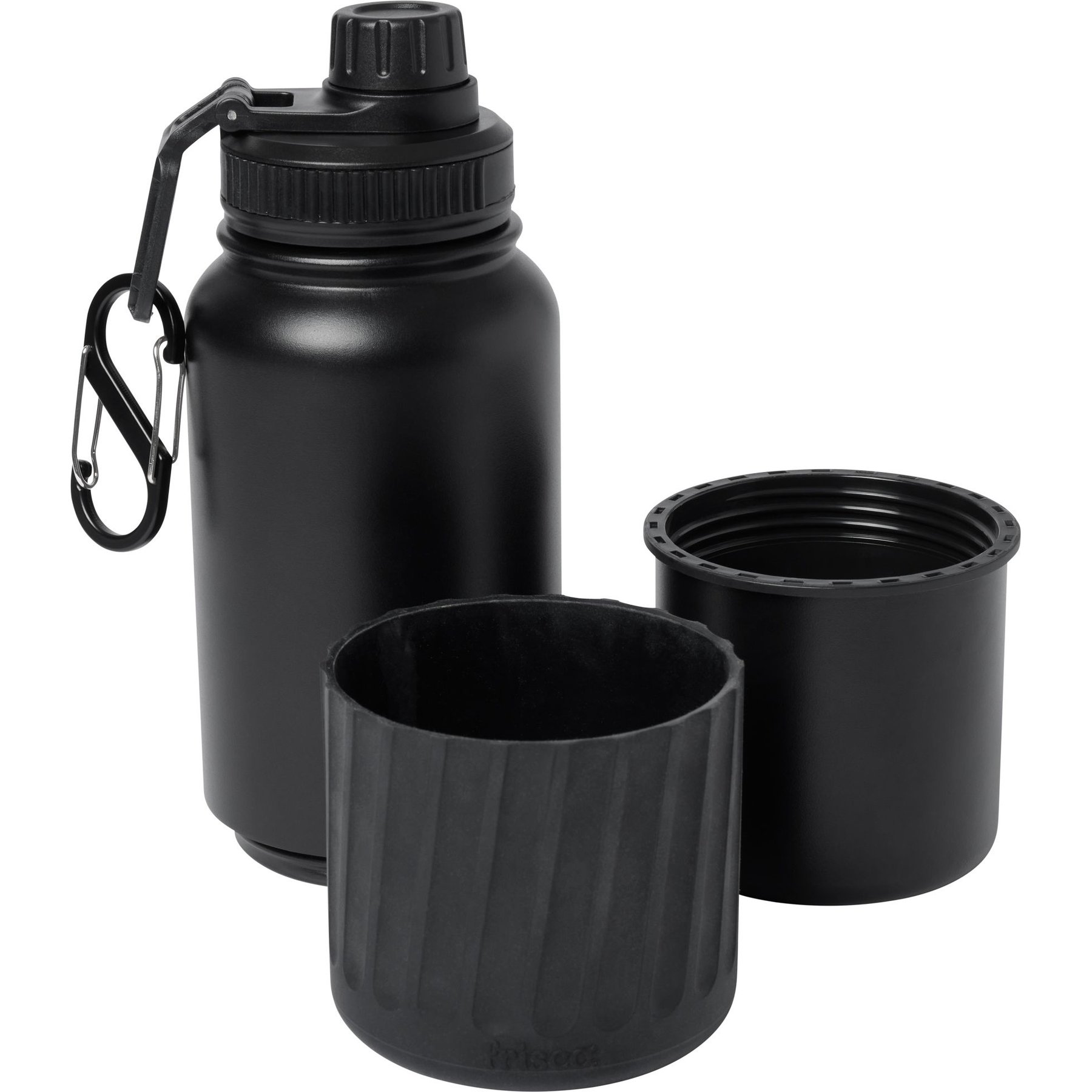 Frisco Water Bottle with Treat Food Container, Black