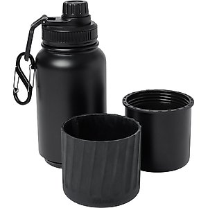 Frisco Water Bottle with Treat Food Container, Black