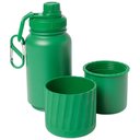 Frisco Water Bottle with Treat Food Container, Green