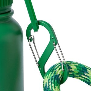 Frisco Water Bottle with Treat Food Container, Green