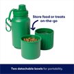 Show in main carousel: Frisco Water Bottle with Treat Food Container, Green slide 3 of 10
