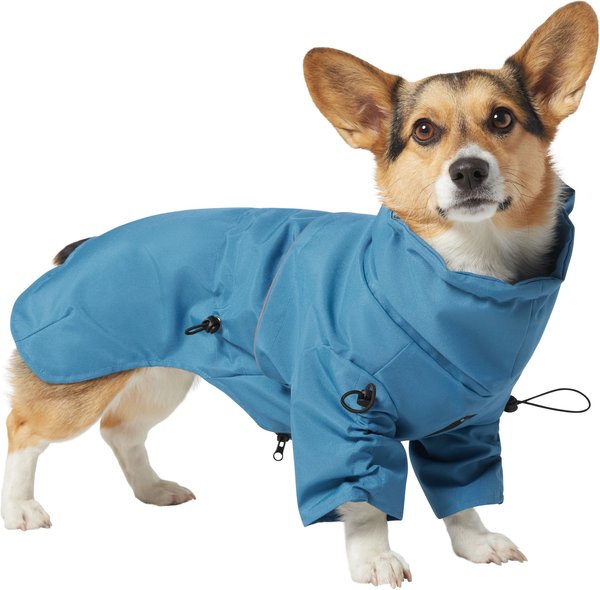 Show full view: Frisco Water Resistant Dog Raincoat, Blue, Small slide 1 of 11