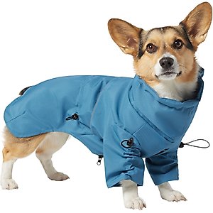 Frisco Water Resistant Dog Raincoat, Blue, Small