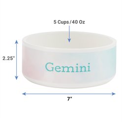 Frisco Watercolors Ceramic Personalized Dog Bowl, 5 cup slide 2 of 6