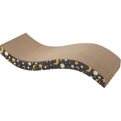 Frisco Frisco Wave Cat Scratcher Toy with Catnip, Moon & Stars