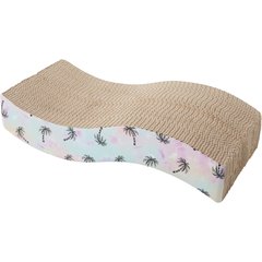 Frisco Wave Cat Scratcher Toy with Catnip, Tropical Palm Tie Dye