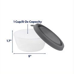 Frisco Wet Food Container with Silicone Lid, Gray, Small: 1 cup, 1 count slide 2 of 3