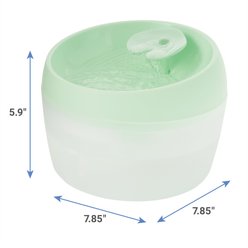 Frisco Whimsical Leaf Round Dog & Cat Fountain, Mint Green, 50-oz, 1 count slide 2 of 5