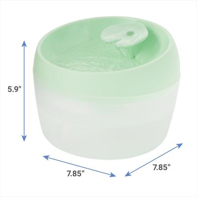 Show full view: Frisco Whimsical Leaf Round Dog & Cat Fountain, Mint Green, 50-oz, 1 count slide 2 of 7