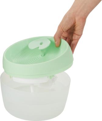 Show full view: Frisco Whimsical Leaf Round Dog & Cat Fountain, Mint Green, 50-oz, 1 count slide 4 of 7