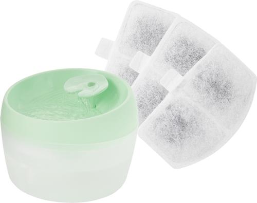 Show full view: Frisco Whimsical Leaf Round Dog & Cat Fountain + Pet Fountain Replacement Filters slide 1 of 8