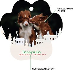 Frisco Winter Town Paw Shape Metal Personalized Dog & Cat Holiday Ornament slide 2 of 3