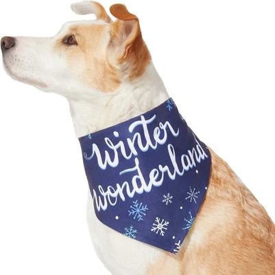 Show full view: Frisco Winter Wonderland Dog & Cat Bandana, X-Small/Small slide 4 of 10