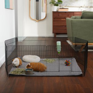 Frisco Wire Small Pet Playpen with Door, Black, 15-in, Unscented