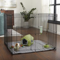 Frisco Wire Small Pet Playpen with Door, Black, 29-in