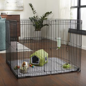 Frisco Wire Small Pet Playpen with Door, Black, 29-in