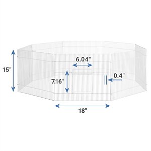 Frisco Wire Small Pet Playpen with Door, White, 15-in, Unscented