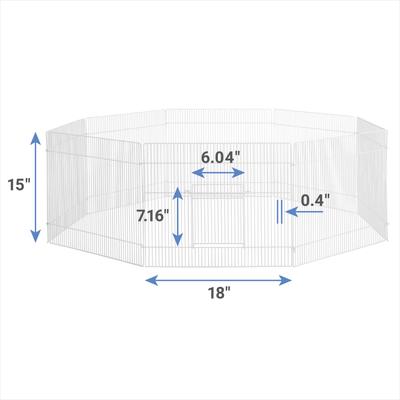 Show full view: Frisco Wire Small Pet Playpen with Door, White, 15-in, Unscented slide 2 of 8