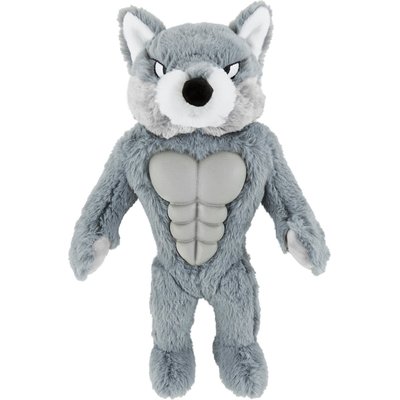 Frisco Frisco Wolf Muscle Plush Squeaky Dog Toy, Medium/Large