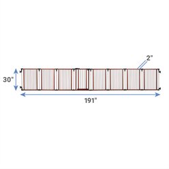Frisco Wood and Metal 8-Panel Configurable Gate and Playpen, Brown slide 2 of 7