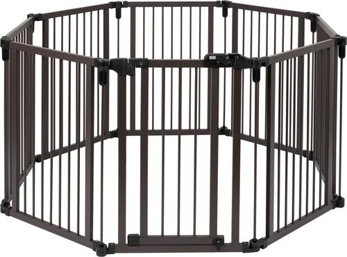 Show full view: Frisco Wood and Metal 8-Panel Configurable Gate and Playpen, Espresso slide 4 of 10
