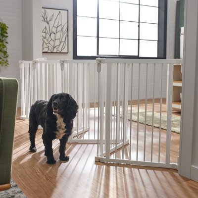 Frisco Frisco Wood and Metal 8-Panel Configurable Gate & Playpen, Farmhouse White