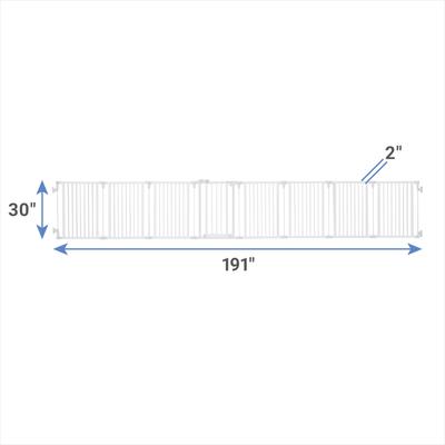 Show full view: Frisco Wood and Metal 8-Panel Configurable Gate & Playpen, Farmhouse White slide 2 of 11