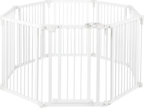 Show full view: Frisco Wood and Metal 8-Panel Configurable Gate & Playpen, Farmhouse White slide 4 of 11