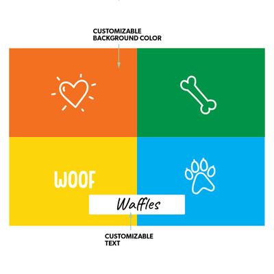 Show full view: Frisco Woof Personalized Dog & Cat Placemat slide 2 of 4