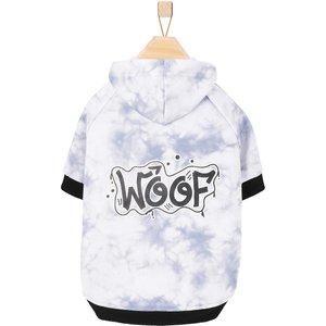 Frisco Woof Tiedye Print Dog & Cat Hoodie, Large