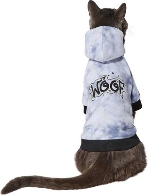 Show full view: Frisco Woof Tiedye Print Dog & Cat Hoodie, Small slide 4 of 10