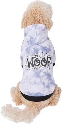 Show full view: Frisco Woof Tiedye Print Dog & Cat Hoodie, X-Large slide 3 of 9