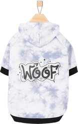 Frisco Woof Tiedye Print Dog & Cat Hoodie, X-Small