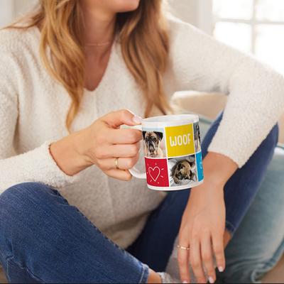 Show full view: Frisco Woof White Personalized Coffee Mug, 15-oz slide 4 of 6