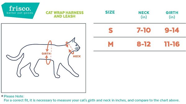 Show full view: Frisco Wrap Cat Harness, Medium: 11 to 16-in chest slide 3 of 9