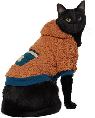 Show full view: Frisco Wubby Textured Fleece Dog & Cat Hoodie w/ Pocket, Medium slide 3 of 10