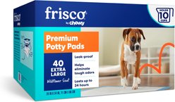Frisco X-Large Premium Dog Training & Potty Pads, 28 x 34-in, Scented, 40 count