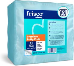 Frisco X-Large Premium Dog Training & Potty Pads, 28 x 34-in, Unscented, 21 count, Paws & Bones