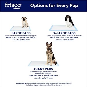 Frisco X-Large Premium Dog Training & Potty Pads, 28 x 34-in, Unscented, 21 count, Paws & Bones