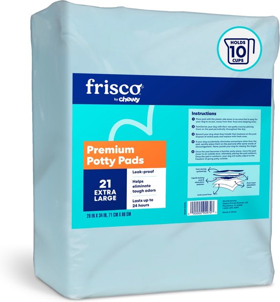 Show full view: Frisco X-Large Premium Dog Training & Potty Pads, 28 x 34-in, Unscented, 21 count slide 1 of 10