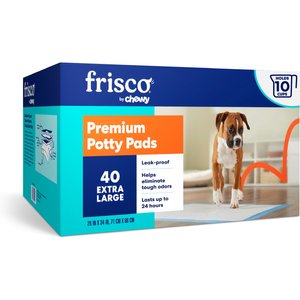 Frisco X-Large Premium Dog Training & Potty Pads, 28 x 34-in, Unscented, 40 count