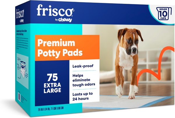 Show full view: Frisco X-Large Premium Dog Training & Potty Pads, 28 x 34-in, Unscented, 75 count slide 1 of 10
