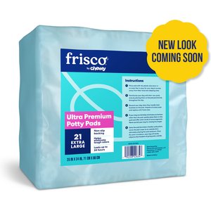 Frisco X-Large Ultra Premium Non-Skid Dog Training & Potty Pads (New Look Coming Soon), 28 x 34-in, Unscented, 21 count