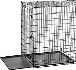 Frisco XX-Large Heavy Duty Single Door Wire Dog Crate, 54 inch & Frisco Quilted Dog Crate Mat, Ivory, 54-in slide 2 of 5