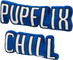 Frisco Zoomies & Chill Pupflix & Chill Plush Squeaky Dog Toy, 2-count