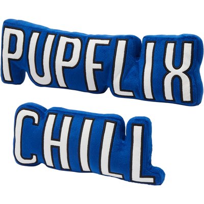 Frisco Frisco Zoomies & Chill Pupflix & Chill Plush Squeaky Dog Toy, 2-count