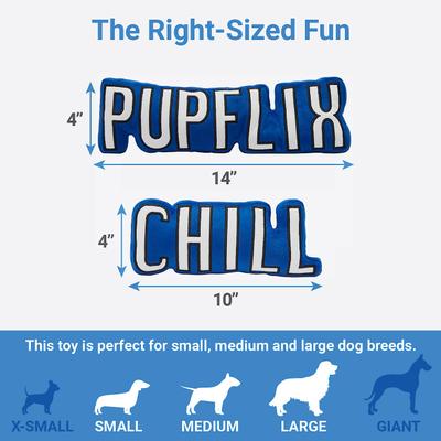 Show full view: Frisco Zoomies & Chill Pupflix & Chill Plush Squeaky Dog Toy, 2-count slide 3 of 6