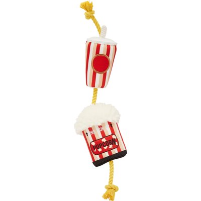 Frisco Frisco Zoomies & Chill Theatre Snacks Rope with Plush Squeaky Dog Toy